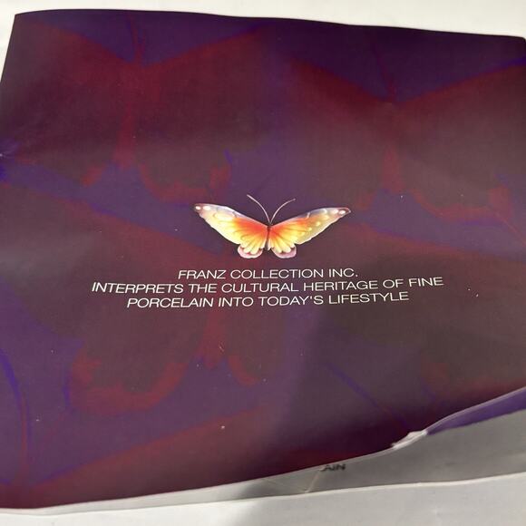 Franz Porcelain Kingfisher Vase Iridescence Collection FZ01190 NIB - Picture 11 of 14